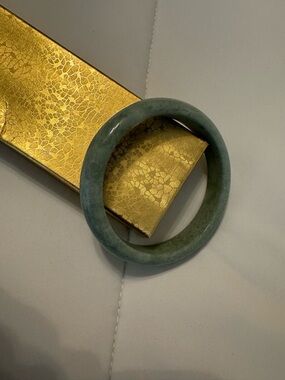 Green Jade Bangle Bracelet